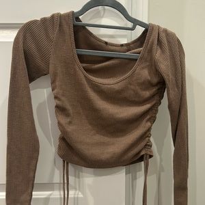 Brown long sleeve top